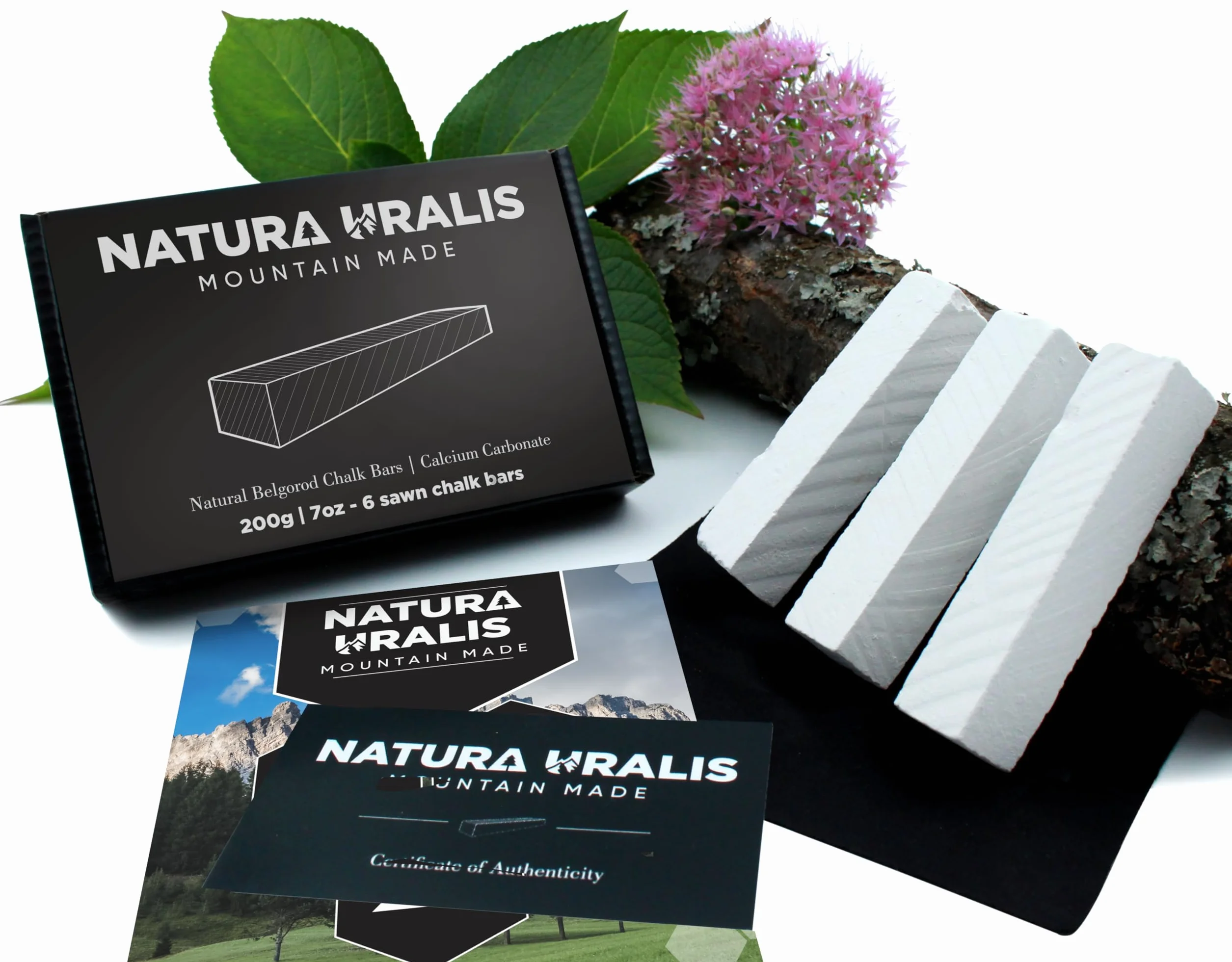 Natura Uralis Premium Belgorod Gesso Segato | 200g di Barrette Di Gesso Bianco - Incredibile Croccantezza, Soddisfacente Consistenza Terrosa, Vellutata e Solida, Sensazione ASMR