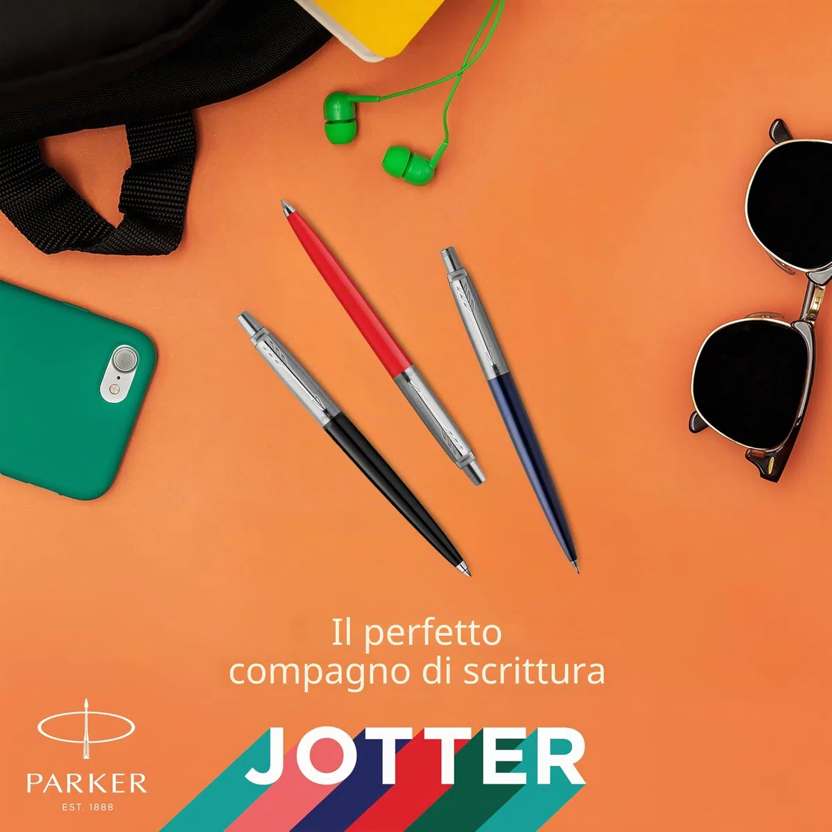 Parker Jotter Originals Trio Pen Gift Set | Penna a sfera, penna gel e matita meccanica | Realizzata con materiali riciclati al 55%* | Regali perfetti per la laurea e la scuola