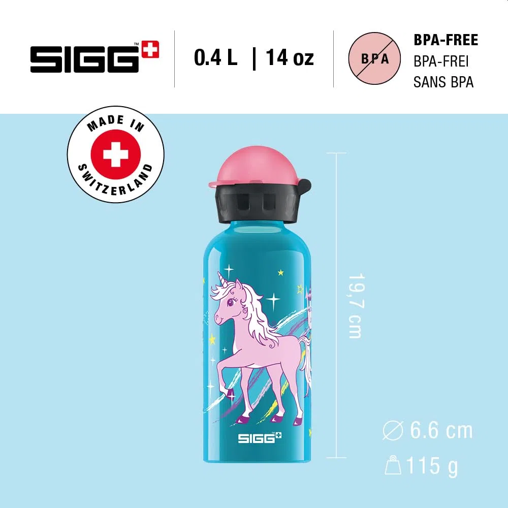 SIGG - Borraccia Bambini In Alluminio - KBT - Ermetica - Leggera - Senza BPA- Certificata Climate Neutral - 0,4L