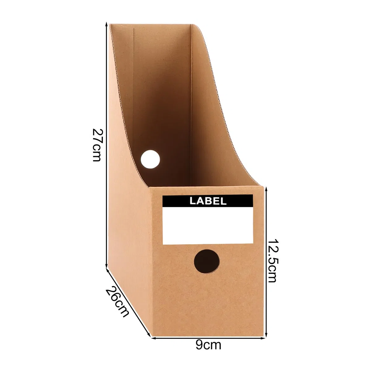 ASelected 10 portariviste in cartone, 26 x 27 x 9 cm, organizer da scrivania per casa, scuola, ufficio