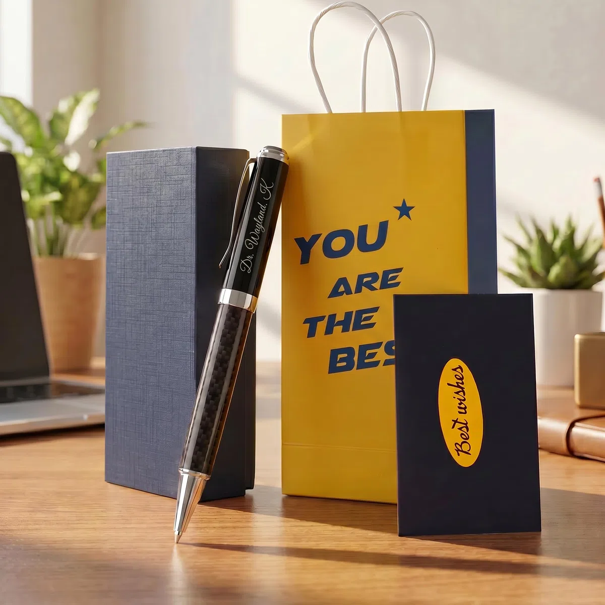 Penna regalo personalizzata - Penna a sfera di lusso Set di scrittura liscia Punto medio Inchiostro nero Personalizzato con il tuo nome o messaggio, Regalo per studenti/insegnante/uomo e donna
