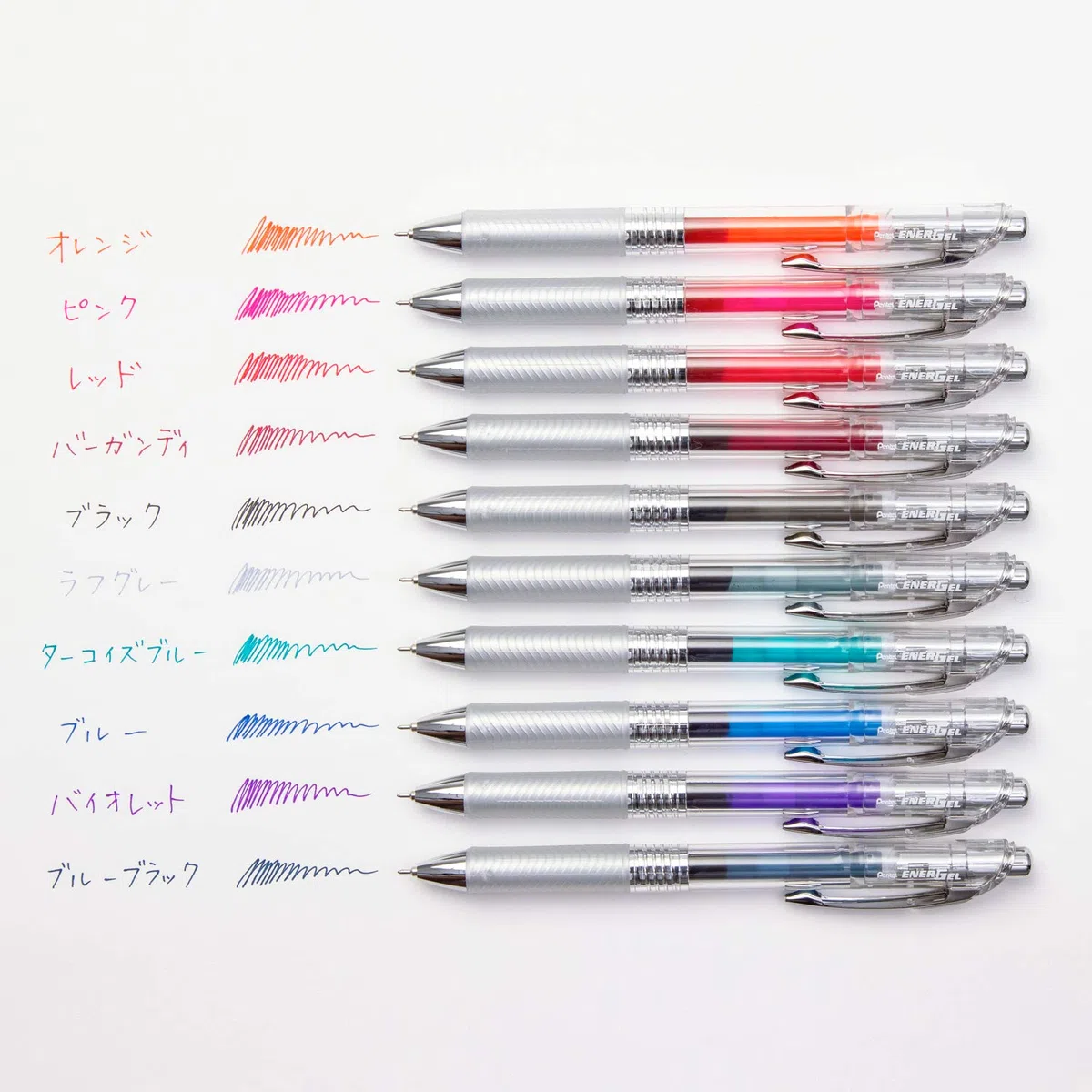 Pentel BLN75TL-10 EnerGel, penna a sfera con inchiostro, 0,5 mm, 10 colori, importazione giapponese