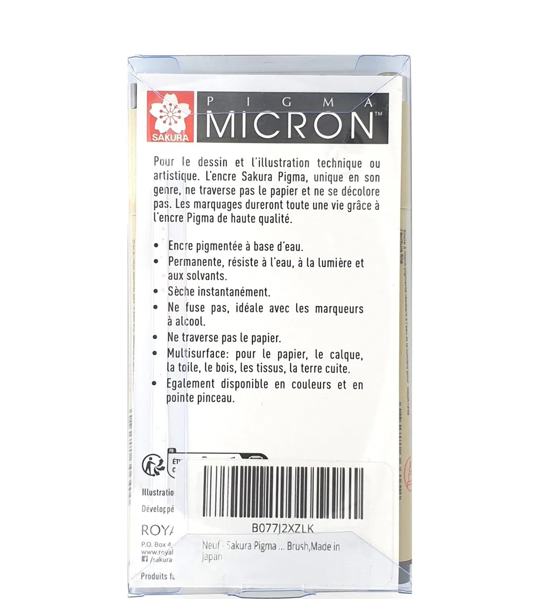 Pigma Micron Sakura - Set di Penne 005,01,02,03,05,08,1mm Brush