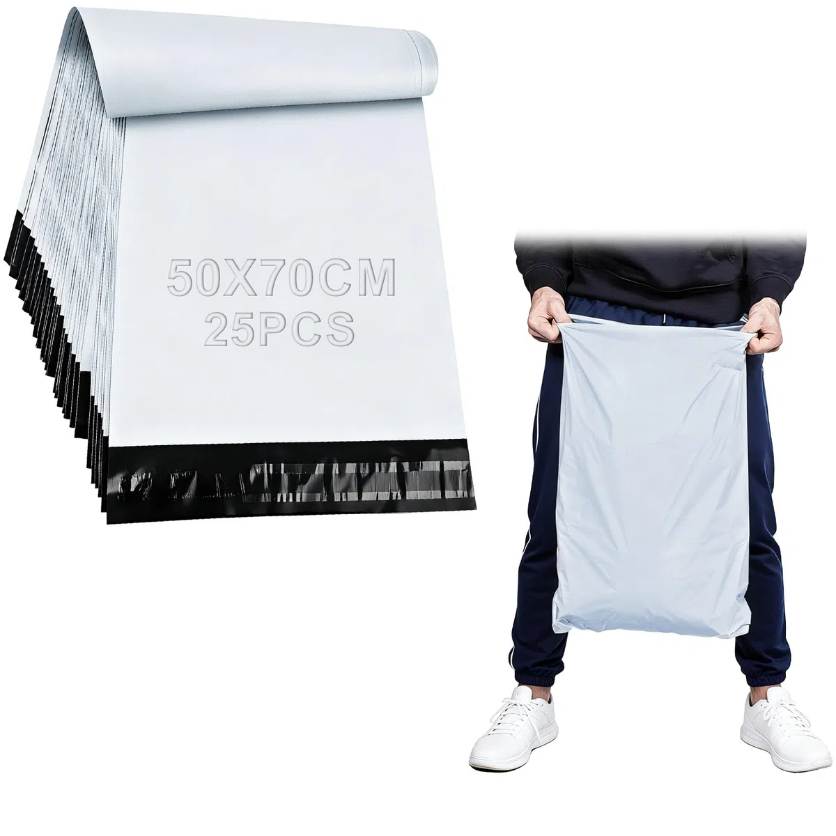 25 Buste Sacchetti per Spedizioni Vinted Grandi 50 x 70 cm Pacchi Buste Spedizione Vinted Adesive Impermeabili Opache Scatole Imballaggio Spedizioni di Capi di Abbigliamento e Tessuti