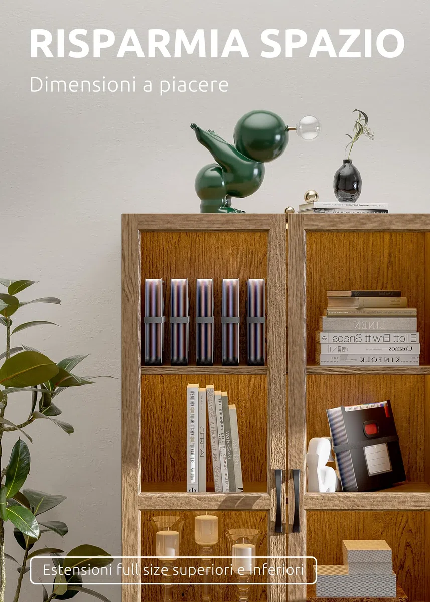 ThinkTex Cartella Portadocumenti Espandibile, A4 Porta Documenti Fisarmonica, 12 Tasche Raccoglitore Documenti, Senza Coperchio, Organizer Portatile Per Ricevute Mensili, Formato Lettera/A4