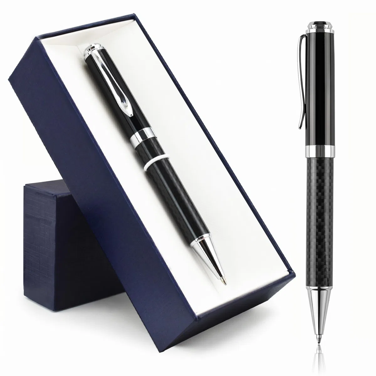 Penna regalo personalizzata - Penna a sfera di lusso Set di scrittura liscia Punto medio Inchiostro nero Personalizzato con il tuo nome o messaggio, Regalo per studenti/insegnante/uomo e donna