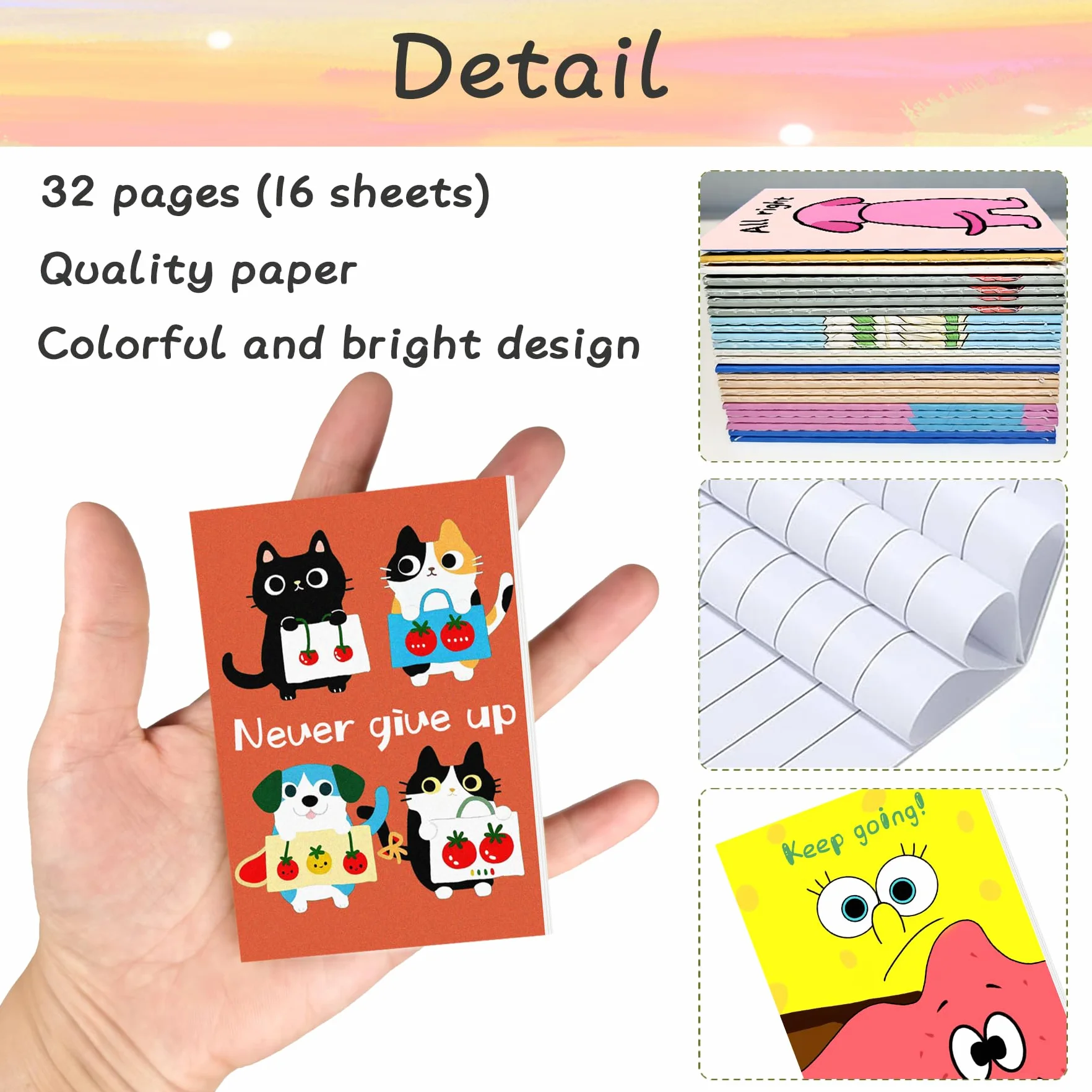Set di 48 mini taccuini, piccoli diari tascabili per ricompense in classe, blocchi note ispiratori (2,8 x 4 pollici)