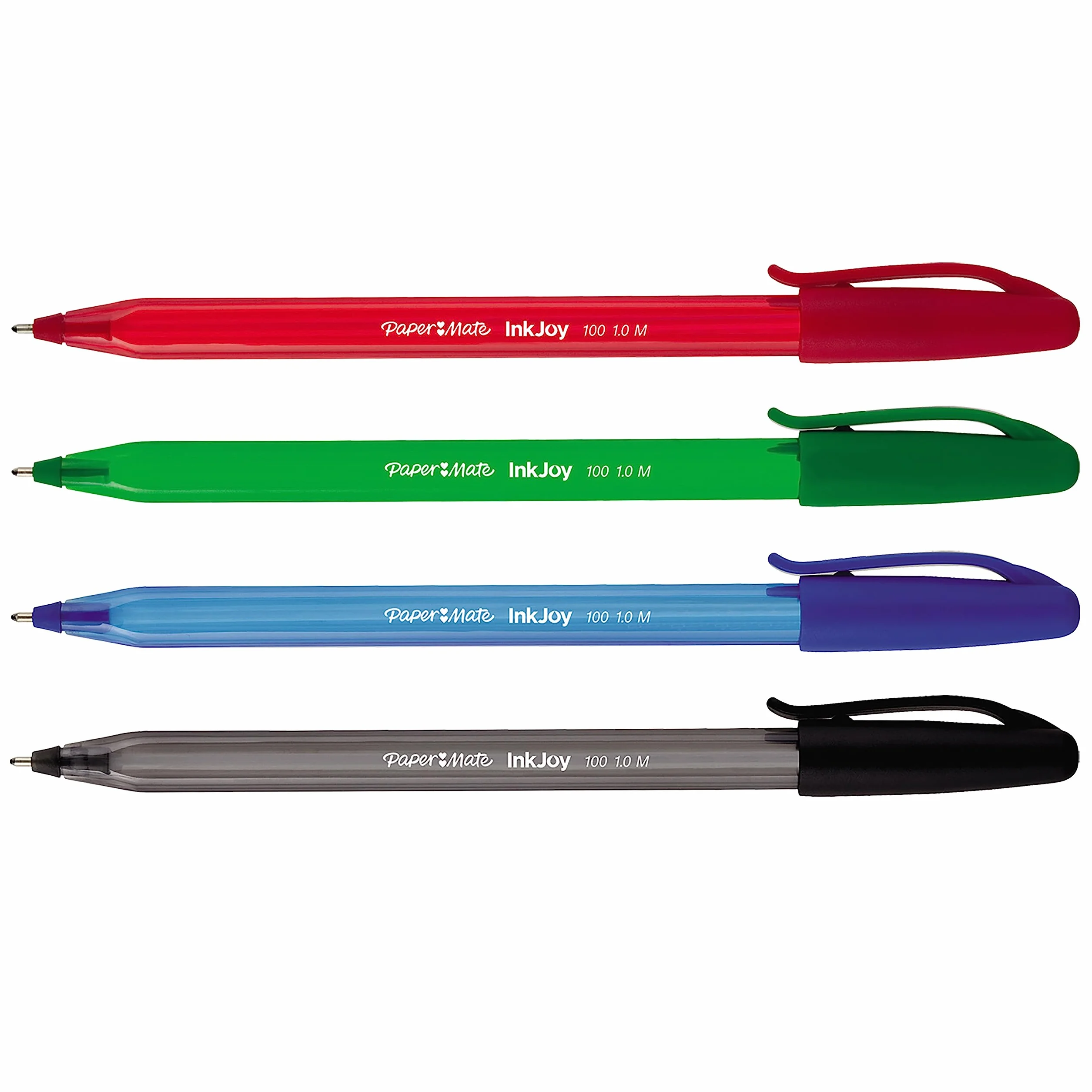 Paper Mate Inkjoy 100ST Penna a Sfera, Punta Media (1.0 mm), Colori per Ufficio Assortiti, 27 Pezzi