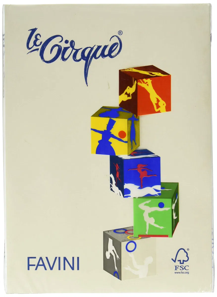 Favini 042147.110 Risma Carta Le Cirque A4, Avorio, 80 gr, 500 Fogli
