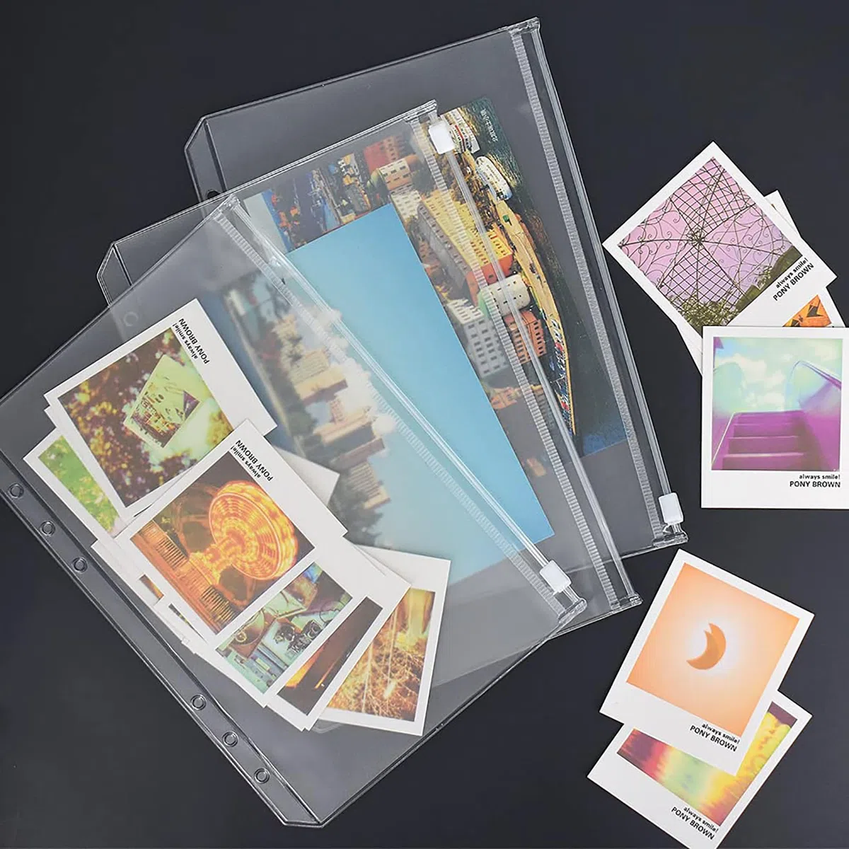 Buste Portadocumenti in Plastica,20 PCS Buste Trasparenti A5 con Cerniera 6 Fori Perforati Universali Bustes in PVC Senza Odore per Money Binder Agenda Risparmio Soldi Cash Stuffing