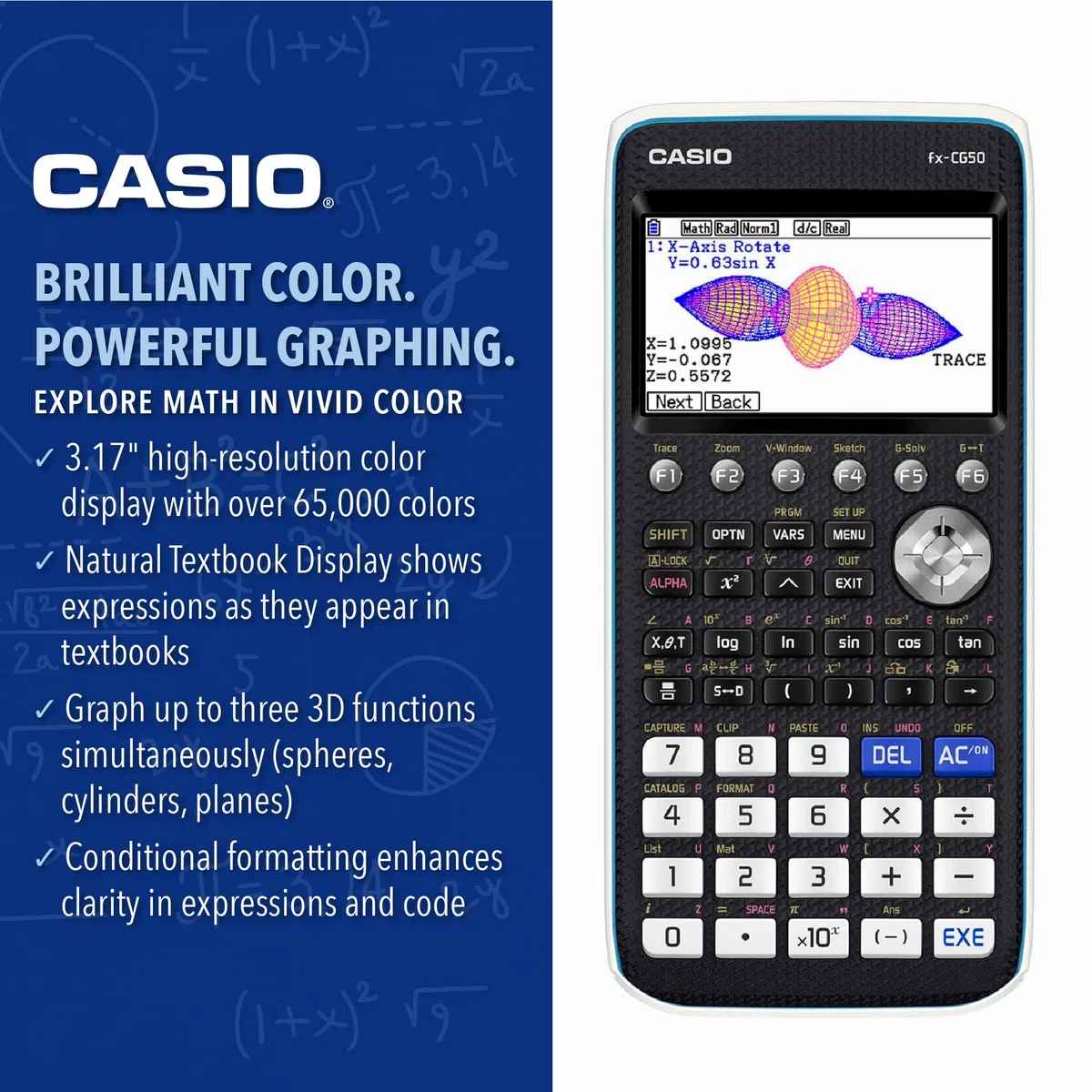 CASIO PRIZM FX-CG50 Color Graphing Calculator