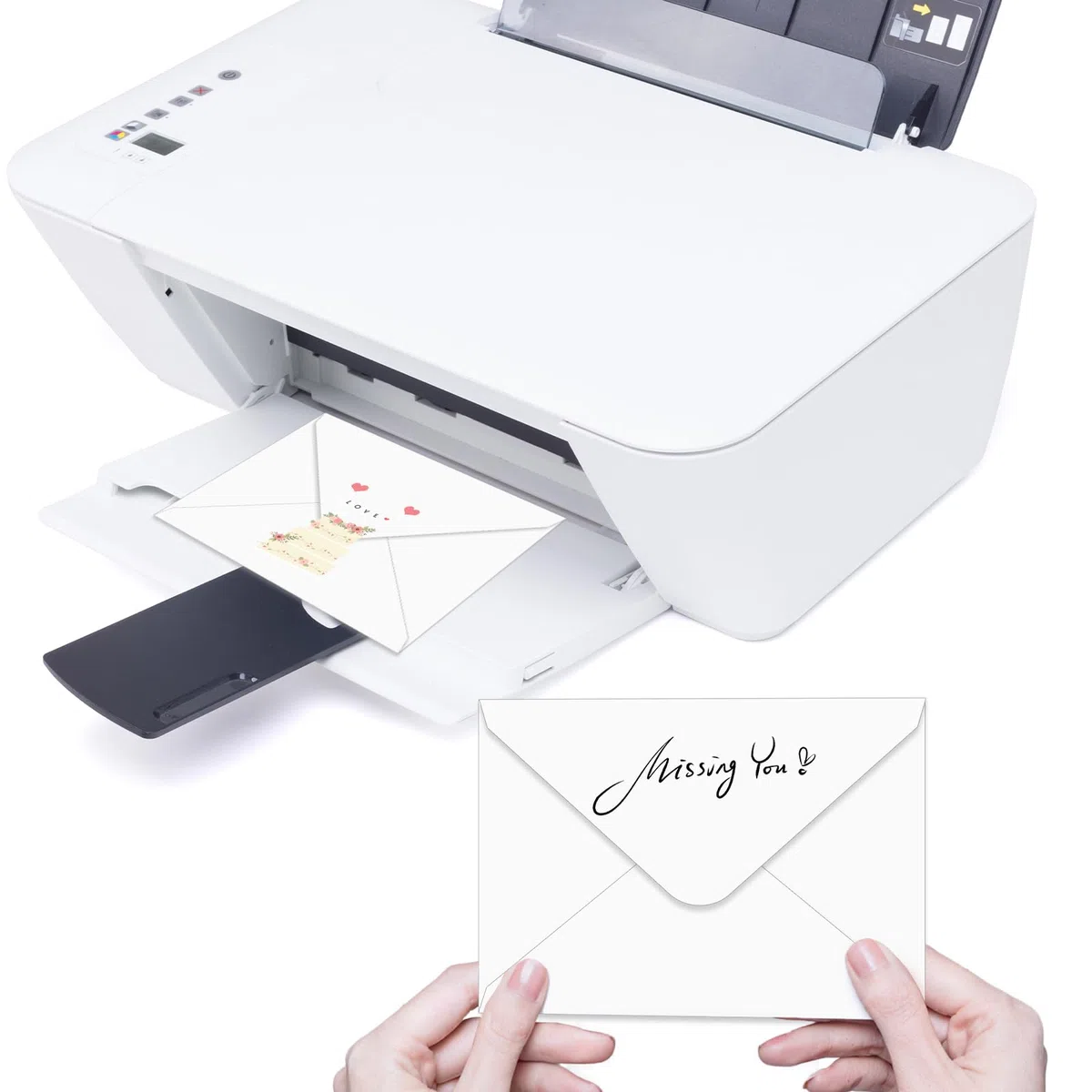 Buste A7, confezione da 100 buste da 13,3 x 18,4 cm, con patta a V, adatte per foto da 13,3 x 18,4 cm, per biglietti, matrimoni, inviti, annunci, regali per bambini, 13,3 x 18,4 cm (200, bianco)