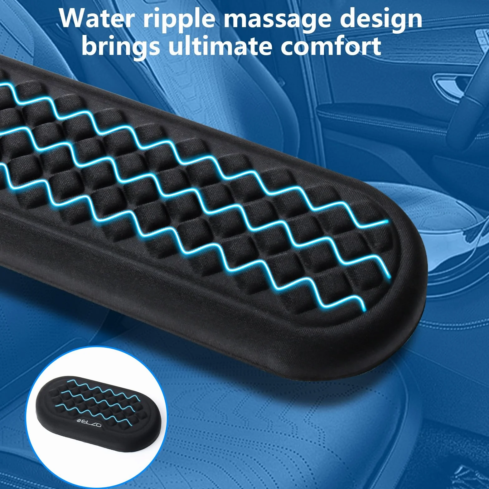 ELZO Poggiapolsi per Tastiera e Mouse con Memory Foam, Wrist Rest per Computer dal Design Ergonomico, Base in Gomma Antiscivolo per Laptop, Digitazione Facile e Allevia il Dolore al Polso