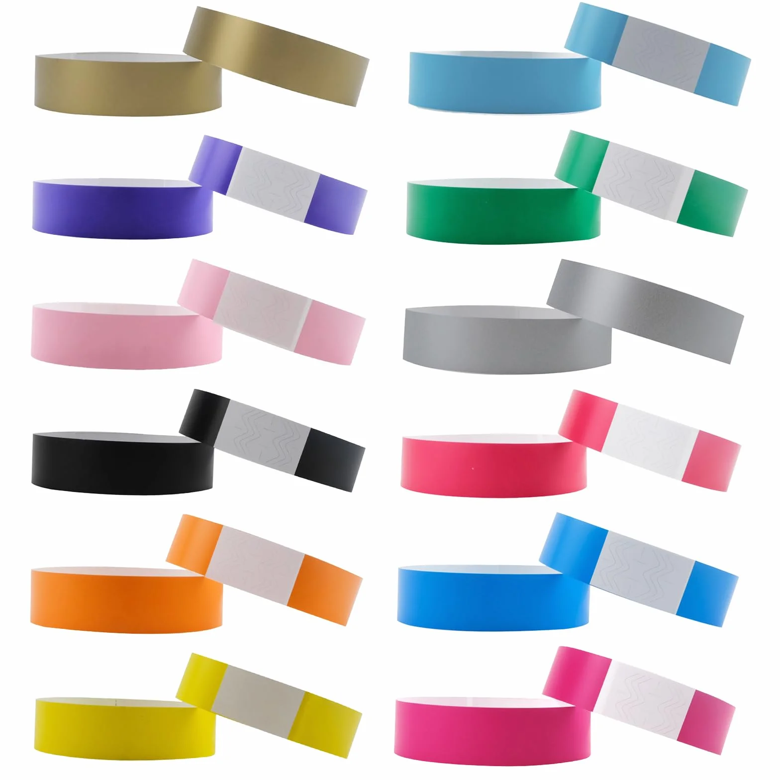 600 Pezzi Braccialetti Carta Eventi 12 Colorati Braccialetto Identificativi di Carta Impermeabili Braccialetti per Festival Concerti Feste