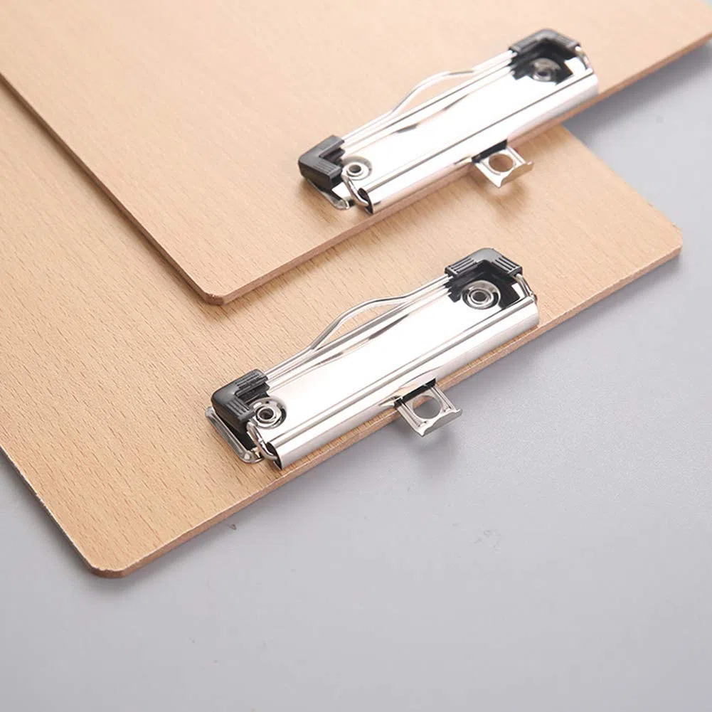 LATERN A4 Portablocco di legno con clip in metallo gommato - extra spessa 4 mm - pannello di legno - Porta-pad Lavagna da scrittura Ideale per il Lavoro Quotidiano, Set da 6 Pezzi