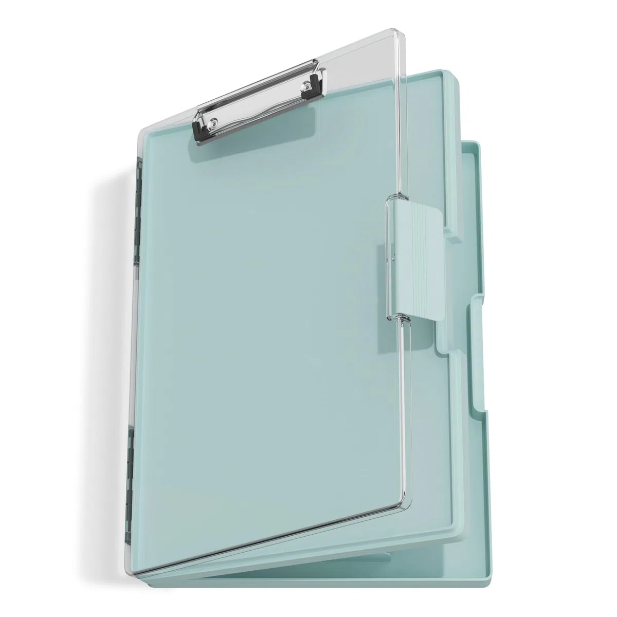 Portablocco con Scomparti, Nero, 21,6 x 27,9 cm (foglio), Apertura Laterale, Resistente, Scrivania Portatile, per Insegnanti, Studio, Ufficio, 33,8 x 23,9 x 3,8 cm (Green)