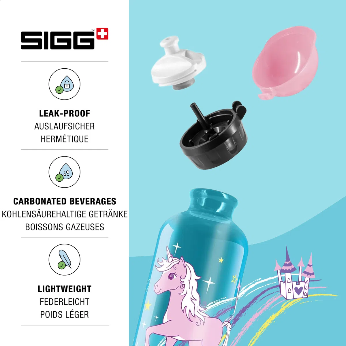 SIGG - Borraccia Bambini In Alluminio - KBT - Ermetica - Leggera - Senza BPA- Certificata Climate Neutral - 0,4L