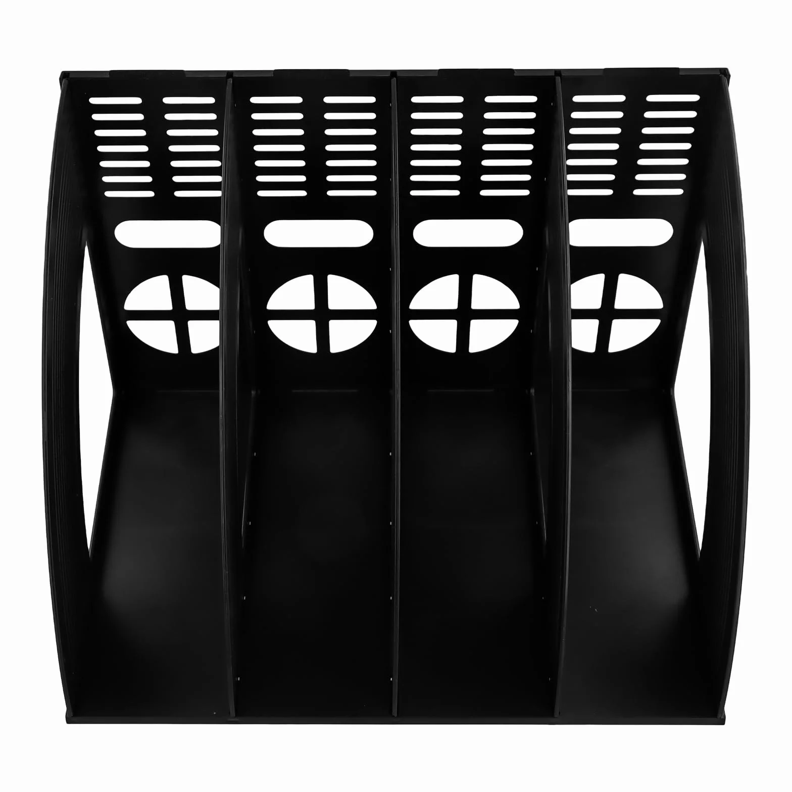 Porta Quaderni da Scrivania, Portariviste con 4 Scomparti, Portariviste da Scrivania Verticale, Robusto Organizer in Plastica per A4 Documenti, Porta Libri per Scuola, Ufficio, Casa