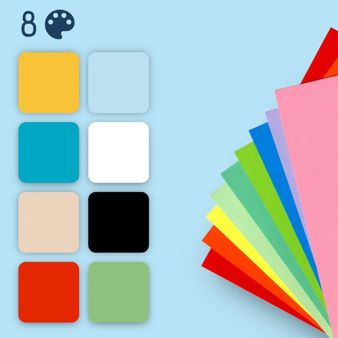 RAYLU PAPER – Cartoncini Colorati A3, 50 Pezzi Fogli Colorati 180g/m², 297 x 420 mm, Carta Colorata Proffesionale per l’ufficio e per l'artigianato (Nero)