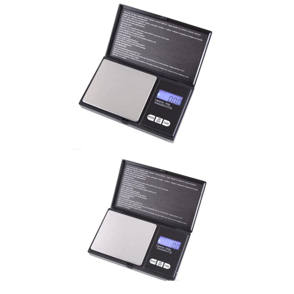 barenx 2-Pack Bilancia Digitale Gioielli Scala Grammi Display LCD