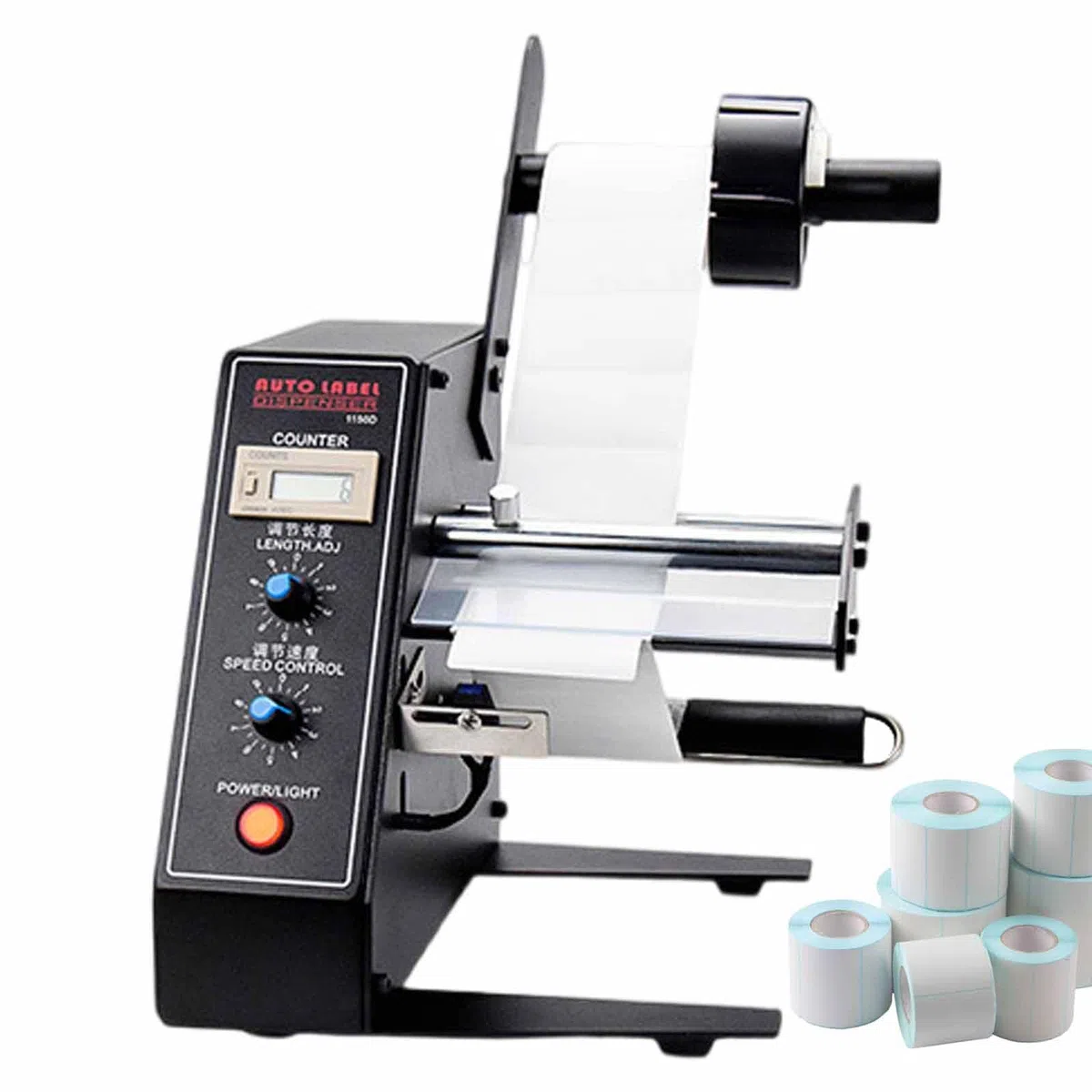 Distributore Automatico di Etichette Commerciale, Macchina per Spellare Le Etichette con Display Digitale, Larghezza Etichetta 5-140 Mm, velocità Regolabile 1-8 M/Min
