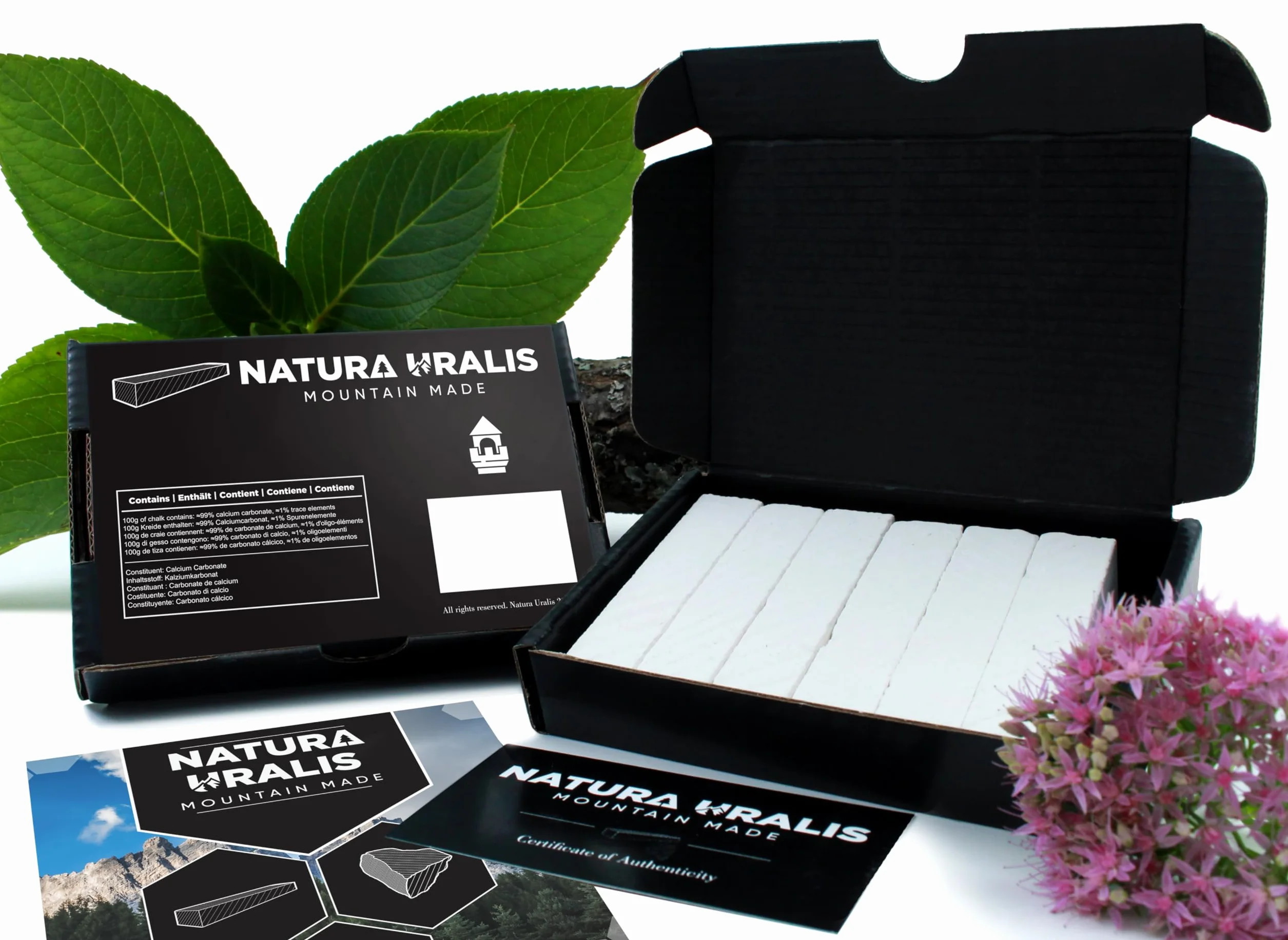 Natura Uralis Premium Belgorod Gesso Segato | 200g di Barrette Di Gesso Bianco - Incredibile Croccantezza, Soddisfacente Consistenza Terrosa, Vellutata e Solida, Sensazione ASMR