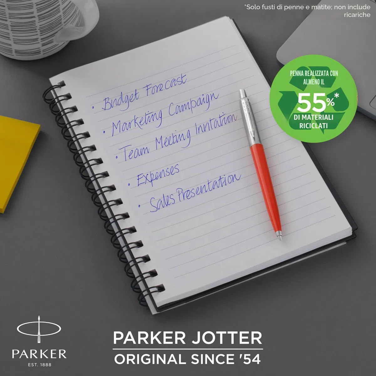 Parker Jotter Originals Trio Pen Gift Set | Penna a sfera, penna gel e matita meccanica | Realizzata con materiali riciclati al 55%* | Regali perfetti per la laurea e la scuola