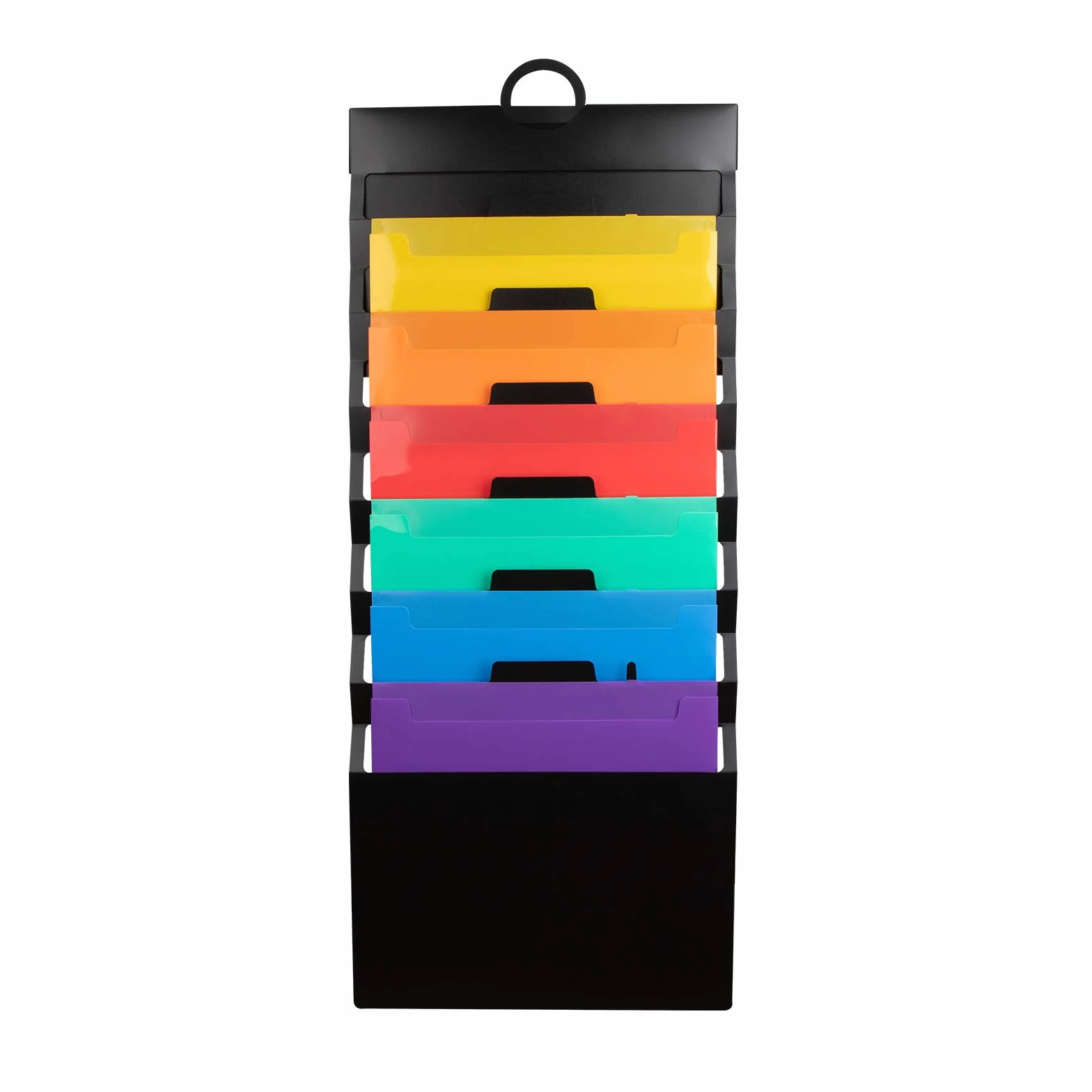 Porta Documenti da Appendere a Parete File Organizer A4 Chart Cartellina Porta Brochure Plastica Impermeabile con 6 Tasche Pieghevole per Ufficio Scuola