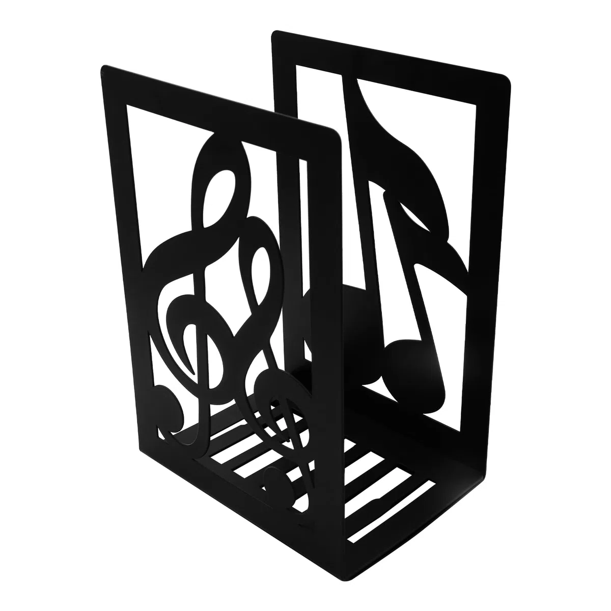 1 paio di fermalibri in metallo a forma di note musicali, creativi, con melodia musicale antiscivolo, antiscivolo, in ferro, per scrivania, per amanti della musica, biblioteca, scuola, casa, ufficio,