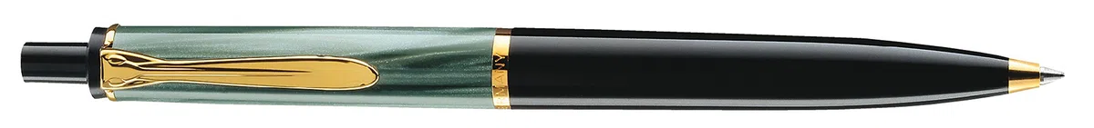 Pelikan 983189 Classic K 200 - Penna a sfera retrattile, marmorizzata verde