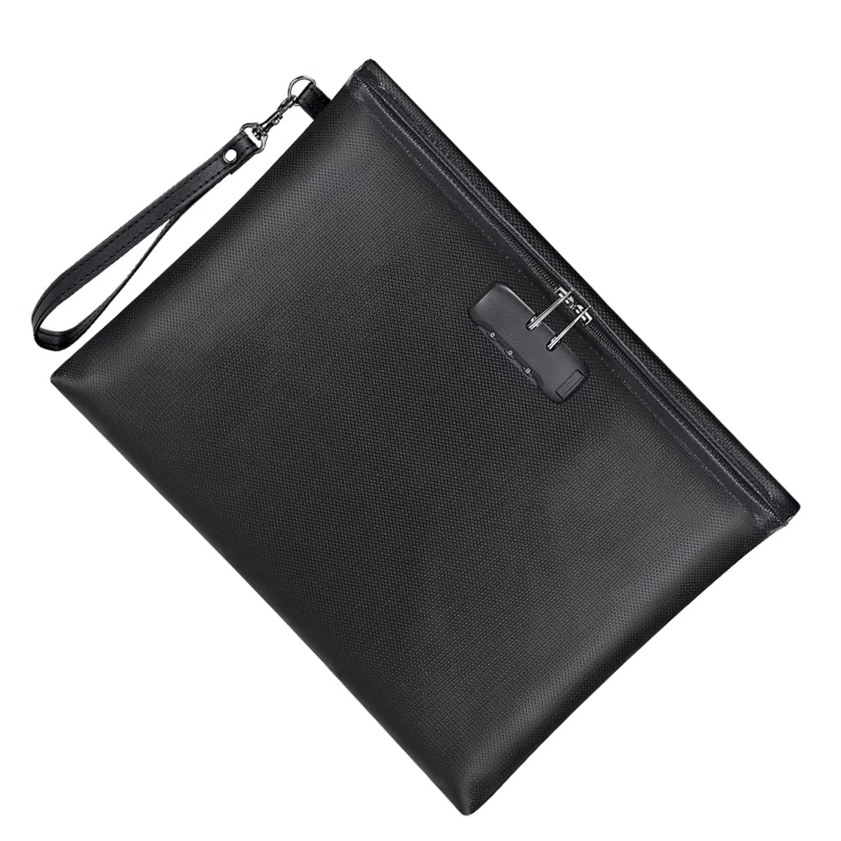 Borsa per documenti resistente alla temperatura con chiusura a codice, con cerniera, borsa protettiva per denaro, gioielli, oggetti di valore