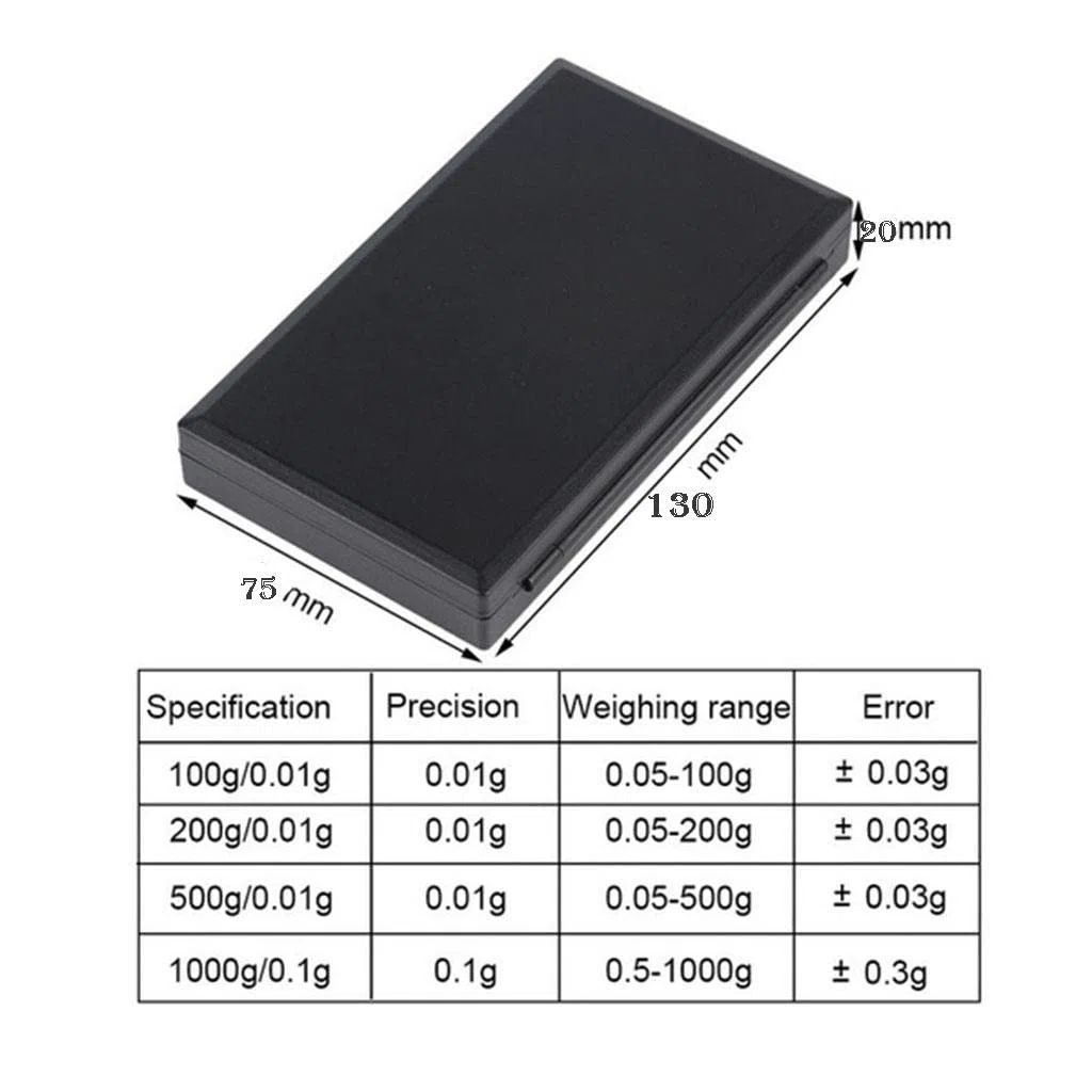barenx 2-Pack Bilancia Digitale Gioielli Scala Grammi Display LCD