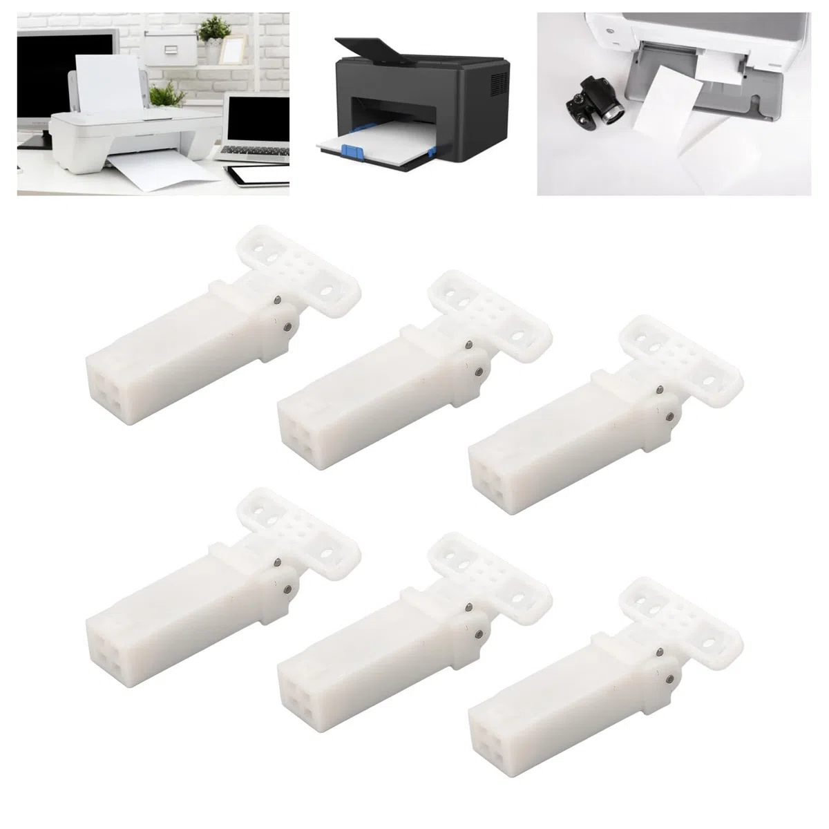 Unità Cerniera ADF, 10 Pezzi di Ricambio per Stampante Ad Alta Resistenza e Prestazioni Migliorate, Gruppo Cerniera ADF per Stampante M2880 M2885 M3065 M3370 M3870 (WHITE)