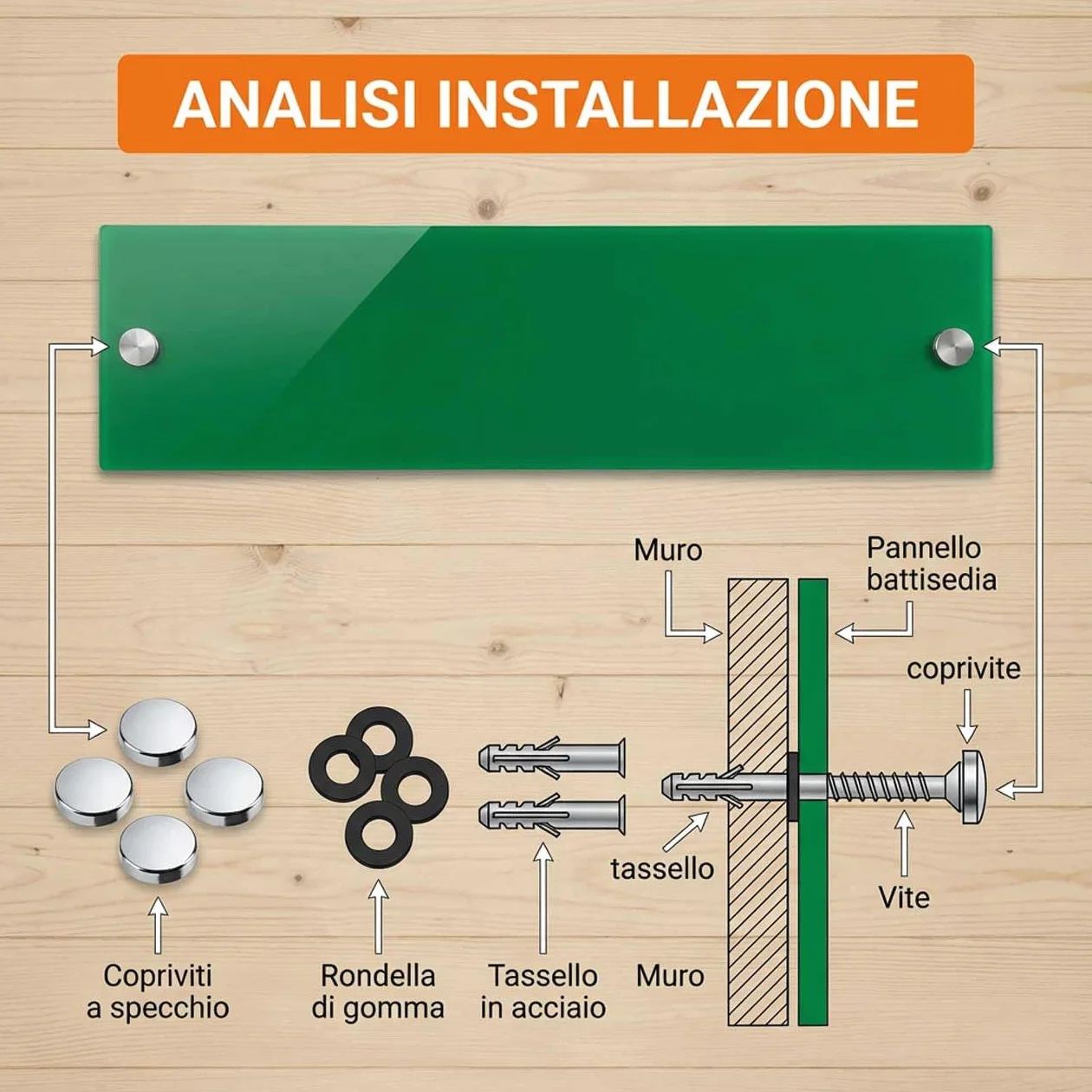 Instant Project 2 Pannelli Battisedia da Parete 60x14 cm in Acrilico Rigido – Protezione Parete per Sedie, Salvamuro Antigraffio per Casa, Negozio e Ufficio (2, 60x14)