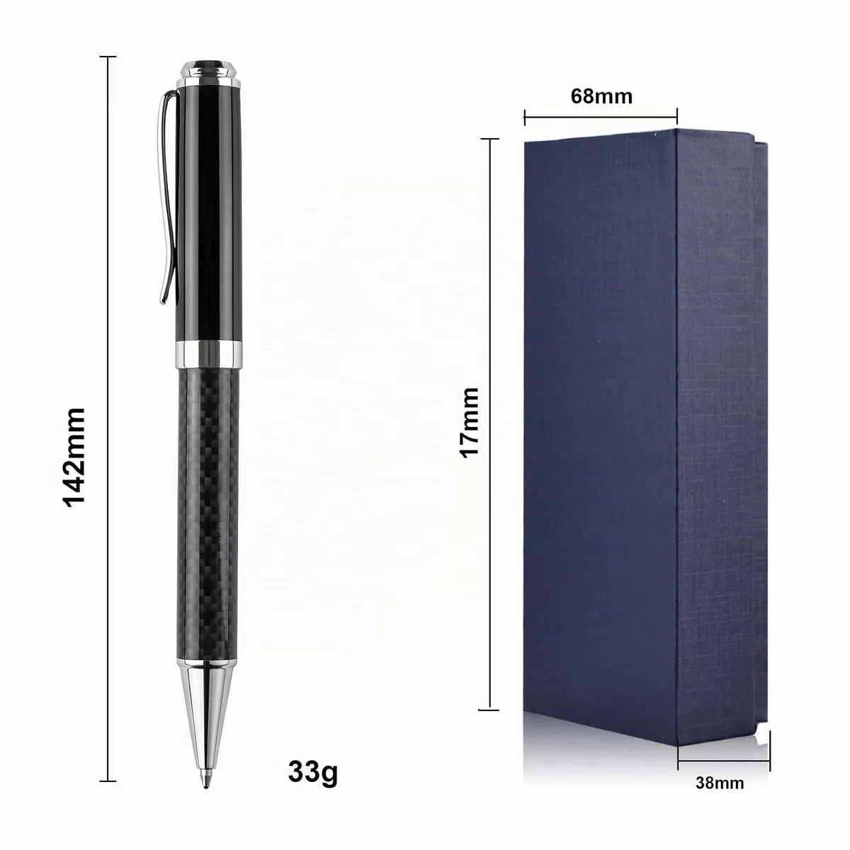 Penna regalo personalizzata - Penna a sfera di lusso Set di scrittura liscia Punto medio Inchiostro nero Personalizzato con il tuo nome o messaggio, Regalo per studenti/insegnante/uomo e donna
