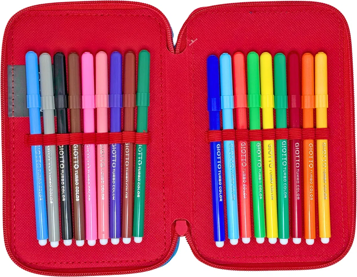 Clondo Astuccio 3 Scomparti Completo, Per Sonic Fan, 44 Pezzi Inclusi, Penne, Matite, Pennarelli, Pastelli, Forbici – Scuola Elementare e Regalo – Gadget Ufficiale Per Bambino