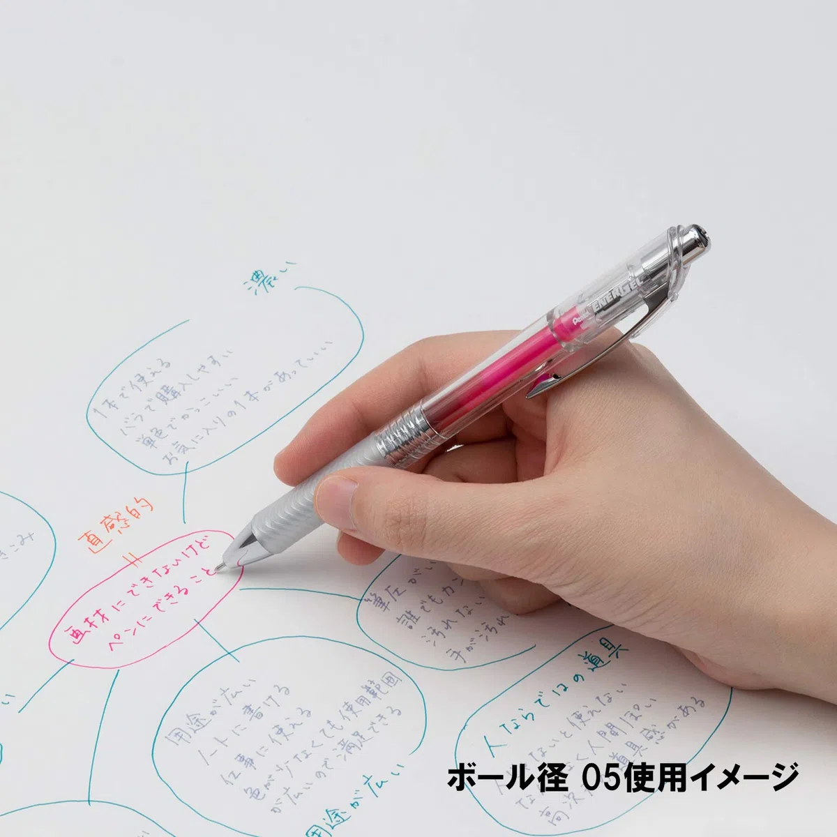 Pentel BLN75TL-10 EnerGel, penna a sfera con inchiostro, 0,5 mm, 10 colori, importazione giapponese