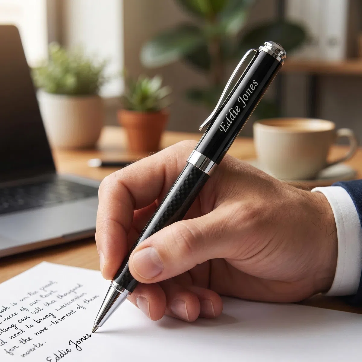 Penna regalo personalizzata - Penna a sfera di lusso Set di scrittura liscia Punto medio Inchiostro nero Personalizzato con il tuo nome o messaggio, Regalo per studenti/insegnante/uomo e donna