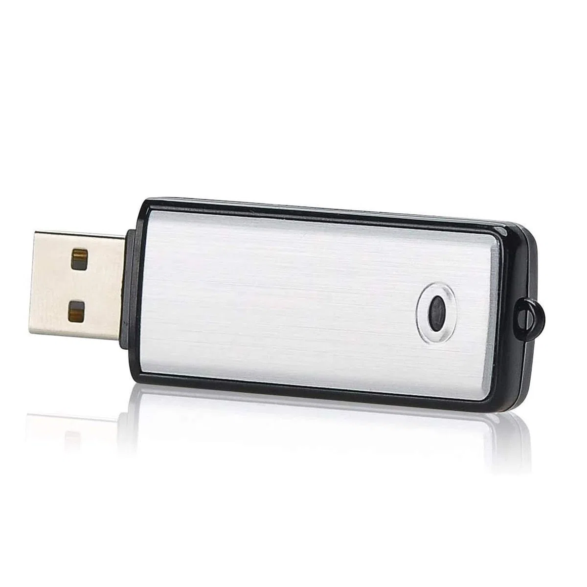 Lychee Mini Registratore Vocale Digitale 8GB - fino a 90 ore - Attivazione Vocale - Ricaricabile USB - Custodia in Mmetallo - Ideale per Lezioni, Riunioni, Interviste (Argento)