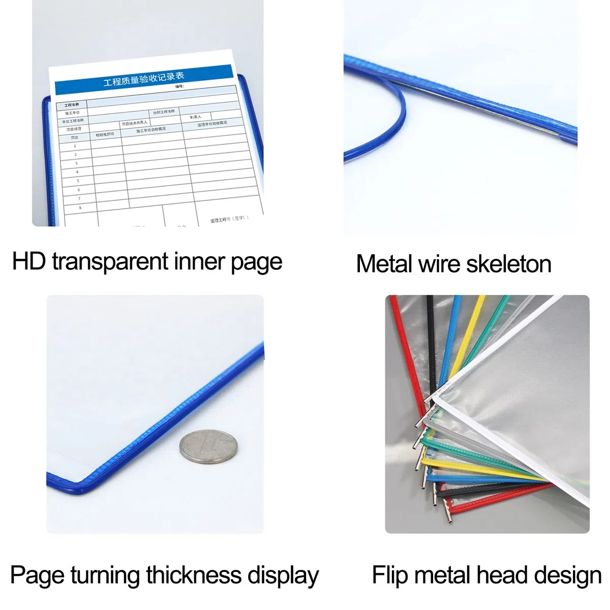 Portadocumenti da parete per ufficio e catalogo, 10 pannelli A4 fronte/retro, ideale per uffici, officine, sale espositive, sistema di riferimento efficiente