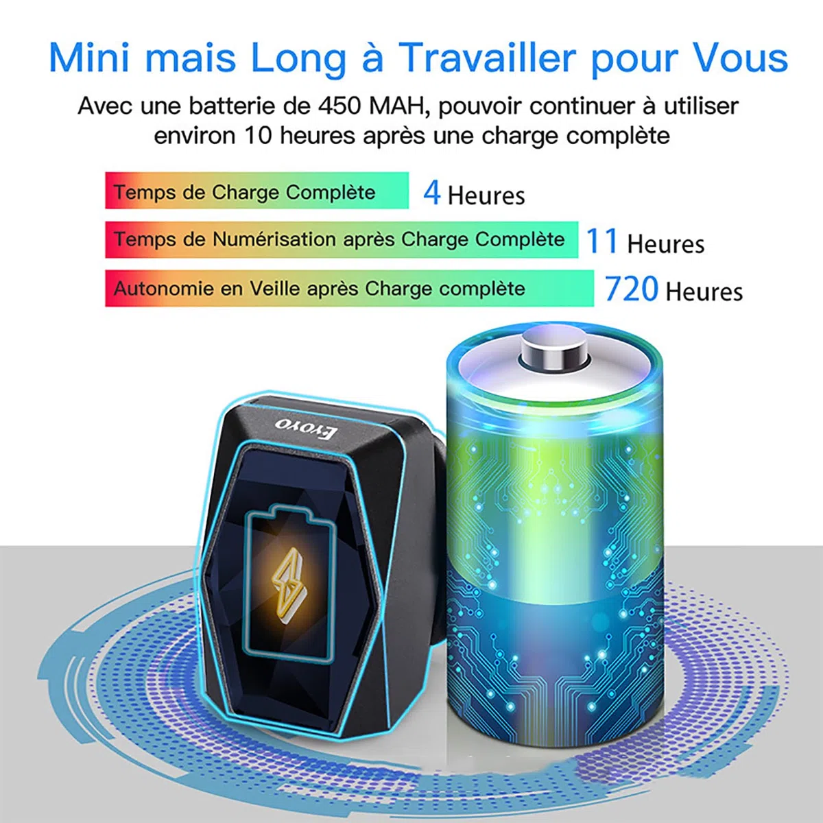 Lettore di codici a barre, lettore wireless Bluetooth con funzione di archiviazione dati, 3 metodi di connessione, supporto prefissi/suffissi personalizzati, lunga durata della batteria