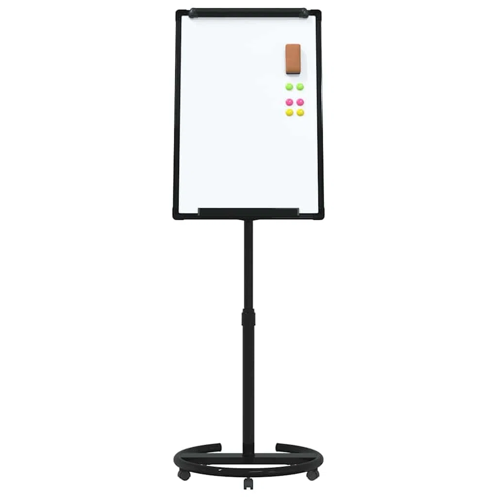 Lavagna magnetica 62 x 62,5 x 197 cm, altezza regolabile con supporto mobile, 5 ruote, per ufficio e scuola