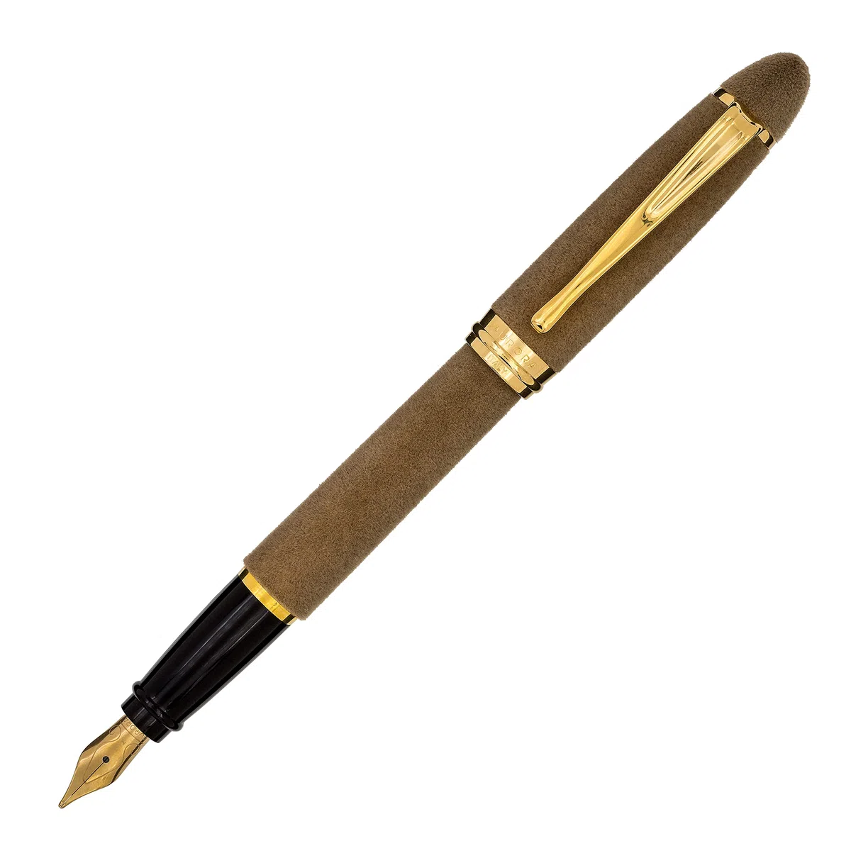 Aurora - Penna stilografica IPSILON Velvet | Pennino in velluto con guarnizioni dorate | Pennino in acciaio placcato oro di spessore M | Confezione regalo