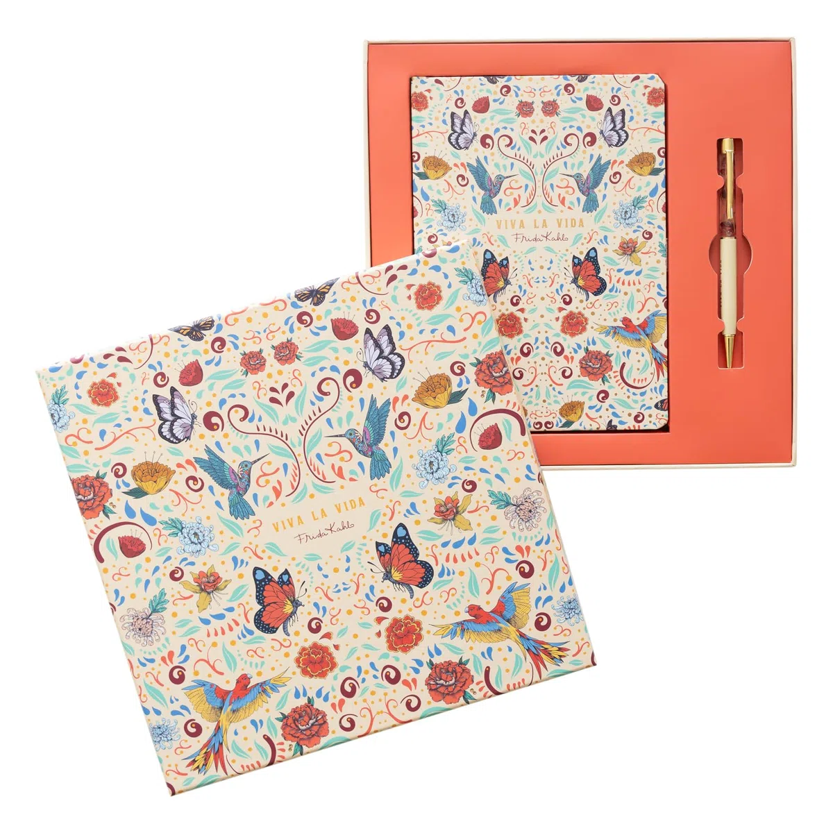 Grupo Erik Set Quaderno A5 e Penna Frida Kahlo - Quaderno Appunti Bullet Journal Puntinato con Copertina Rigida con Penna, in Confezione Regalo, 192 Pagine | Cancelleria: Diario Personale