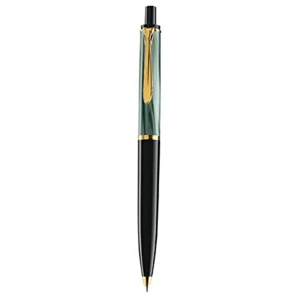 Pelikan 983189 Classic K 200 - Penna a sfera retrattile, marmorizzata verde