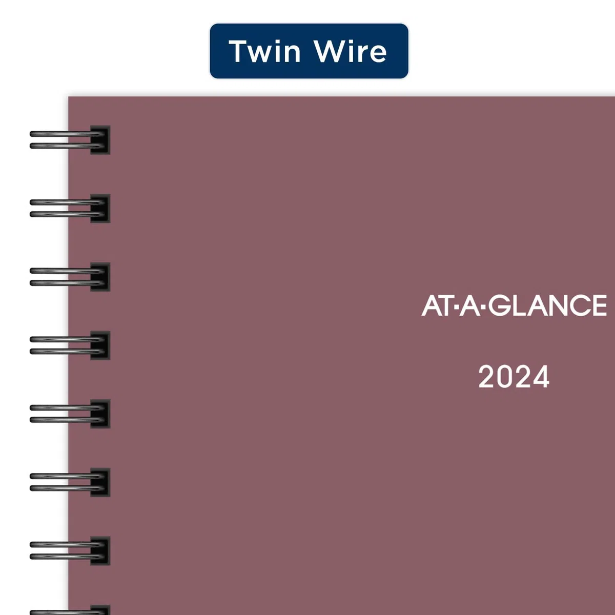 AT-A-GLANCE Ricarica per agenda settimanale 2024, 8 x 16 cm, tascabile, rilegatura a spirale (064-287-24)