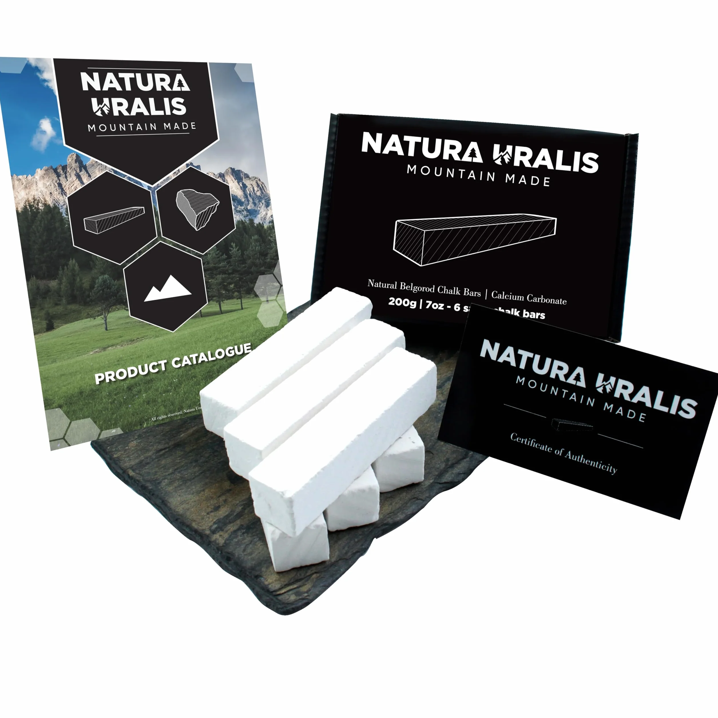 Natura Uralis Premium Belgorod Gesso Segato | 200g di Barrette Di Gesso Bianco - Incredibile Croccantezza, Soddisfacente Consistenza Terrosa, Vellutata e Solida, Sensazione ASMR