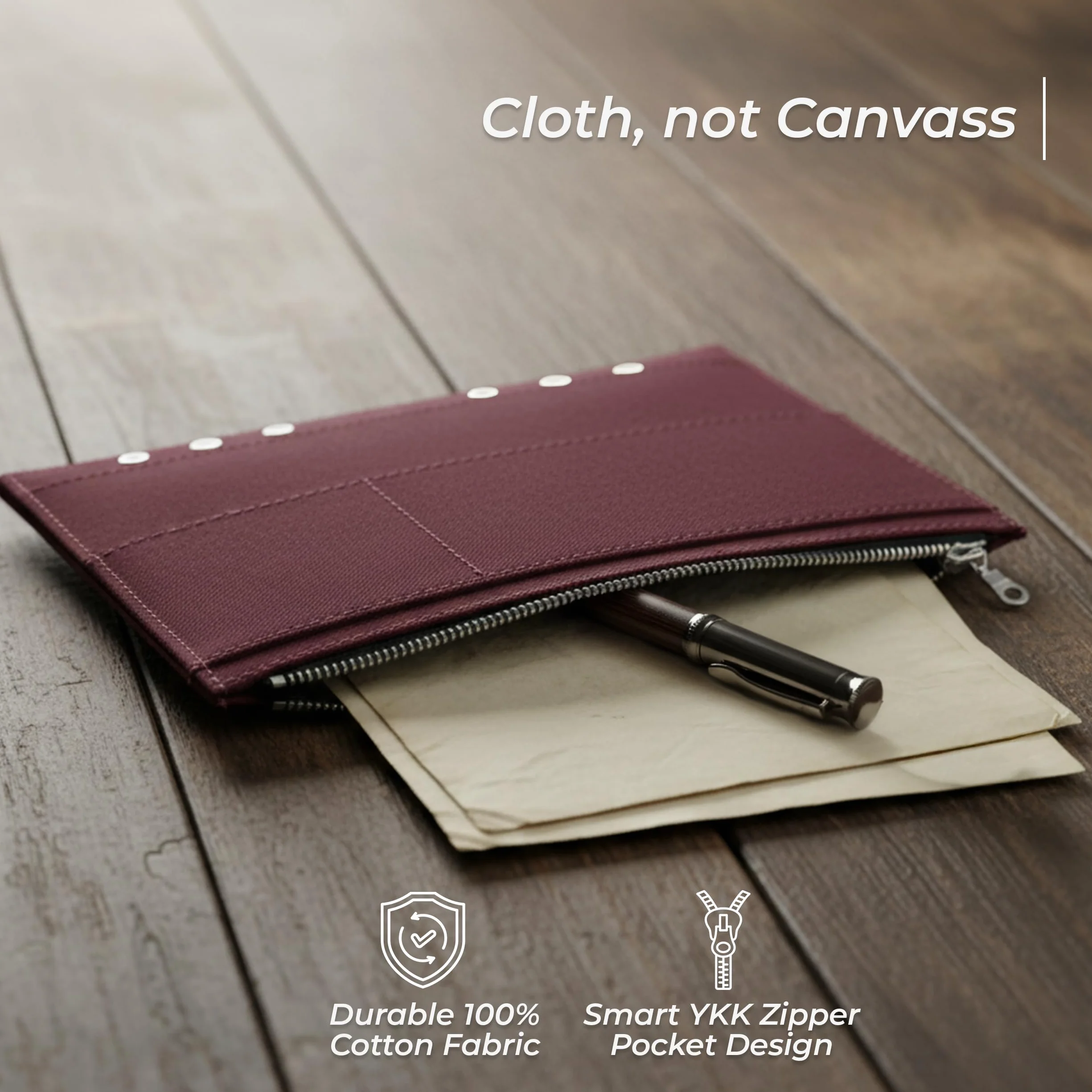 Wanderings Custodia con Cerniera per Raccoglitore A5 a 6 Anelli - 21x14 cm / 8,25" x 4,25" (Custodia A5) - Astuccio Accessori per Planner Ricaricabili - Compatibile con Filofax