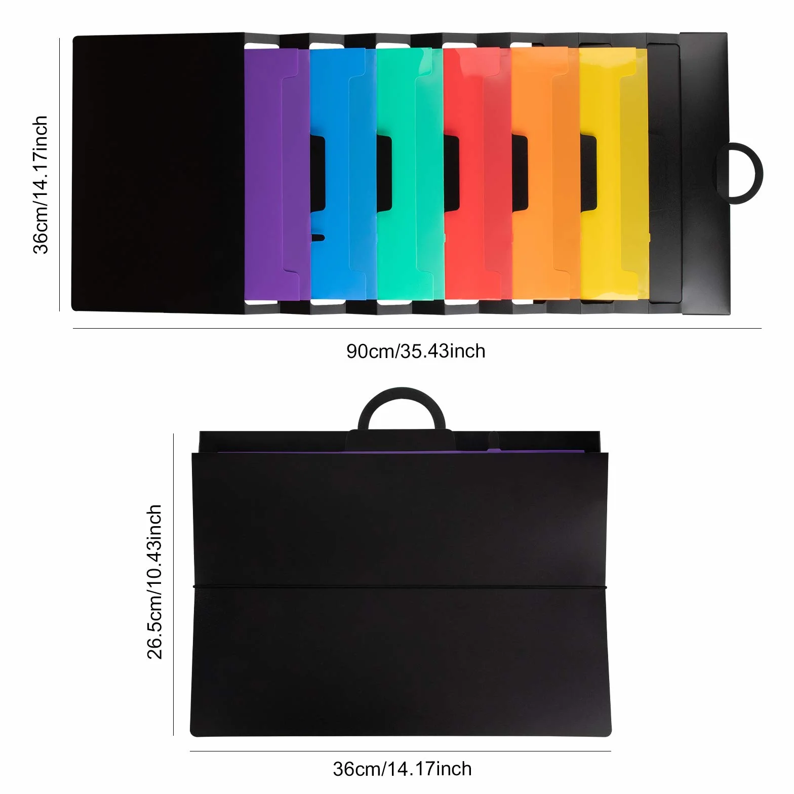 Porta Documenti da Appendere a Parete File Organizer A4 Chart Cartellina Porta Brochure Plastica Impermeabile con 6 Tasche Pieghevole per Ufficio Scuola