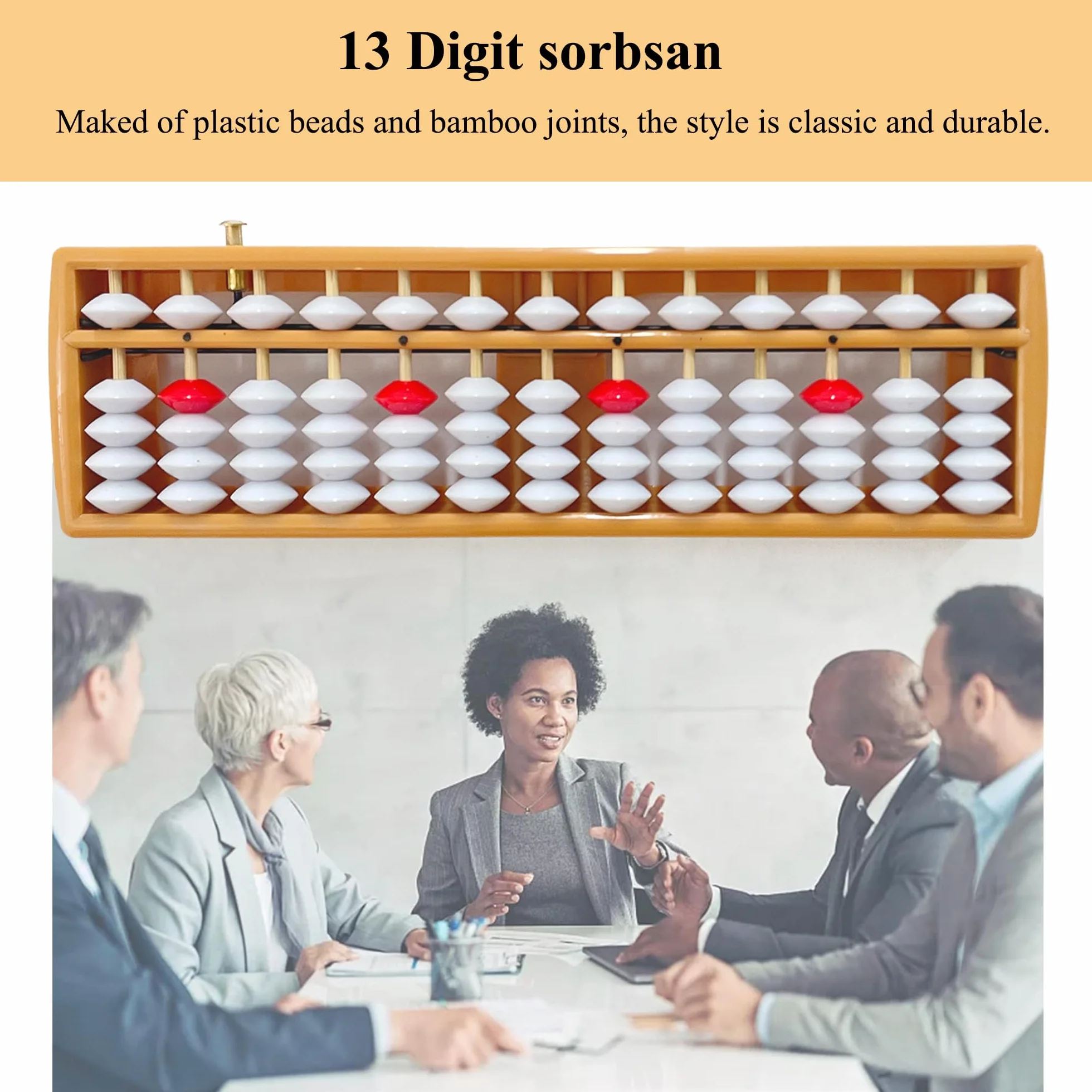 13 Colonna Plastica Abaco Soroban Conteggio Abaco Matematica Perla Abaco Scuola con Pulsante di Reset Materiale Scolastico per Studente Abaco per Aritmetica e Conteggio per l'Ufficio Scuola Casa